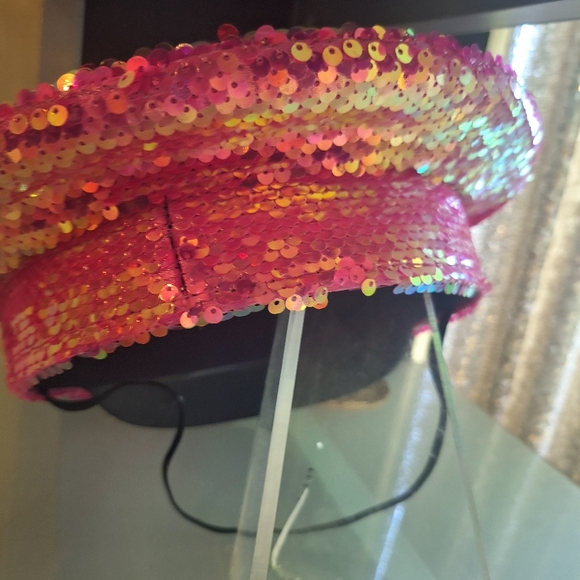 Mom birthday hat or mother's day hat pink and white pearls grand entrance hat. - Picture 4 of 6